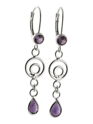 Silver Amethyst Drops - Aniks Creative Designs - 2