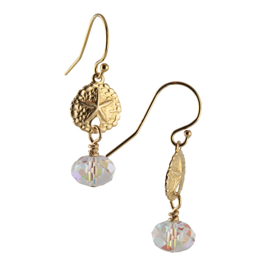 gold sand dollar earrings2