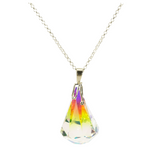 Fancy Crystal Raindrop Gold Necklace