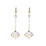 Handmade silver Crystal drop earrings