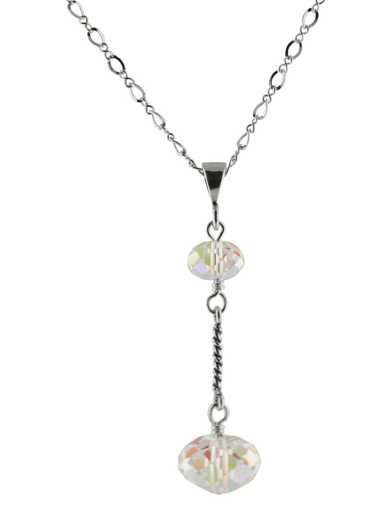 Twined Bar Crystal Necklace - Aniks Creative Designs