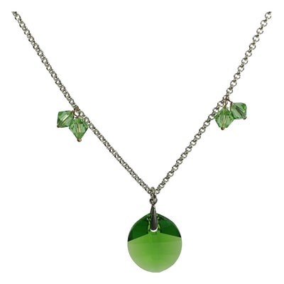 faceted leaf necklace