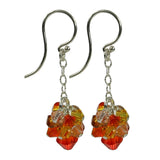 Fire Opal Crystal Earrings - Sterling - Opal Crystal Earrings - Summer Hues