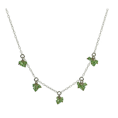 sterling peridot drop necklace